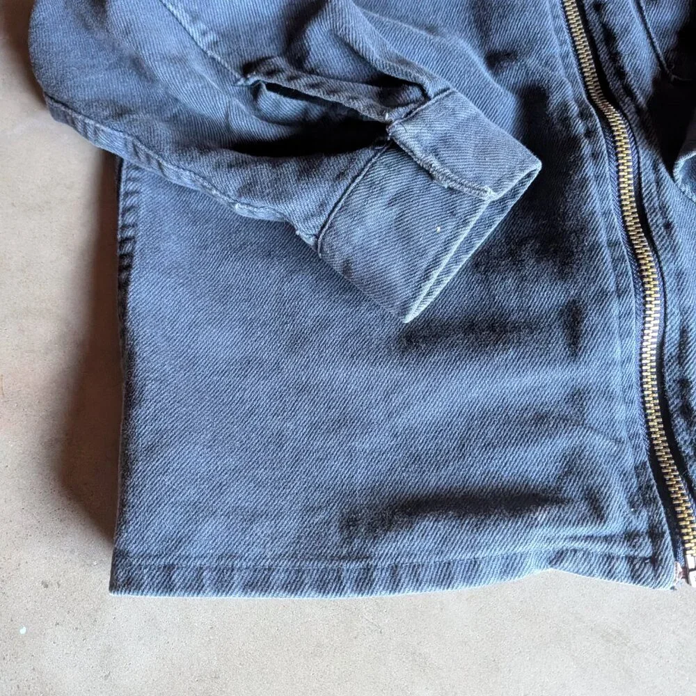 Zara Kids Blue Denim Zip-Up Chore Jacket - Size 6-7 (120cm)